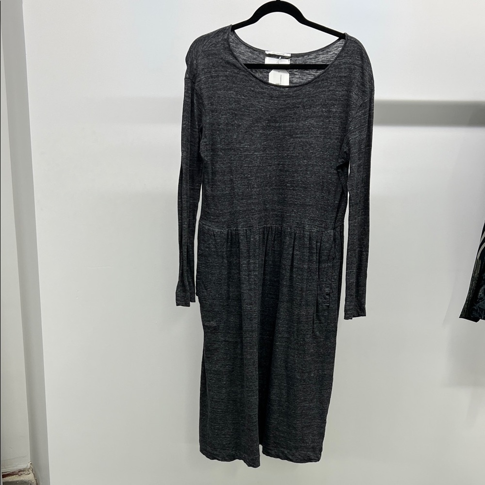 Chic Charcoal Long Sleeve Dress